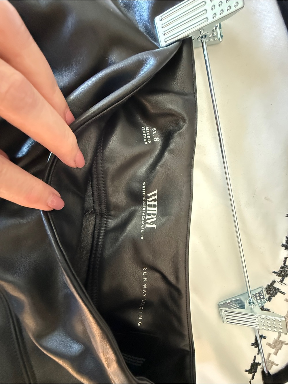 White House Black Market Black Faux Leather Leggings